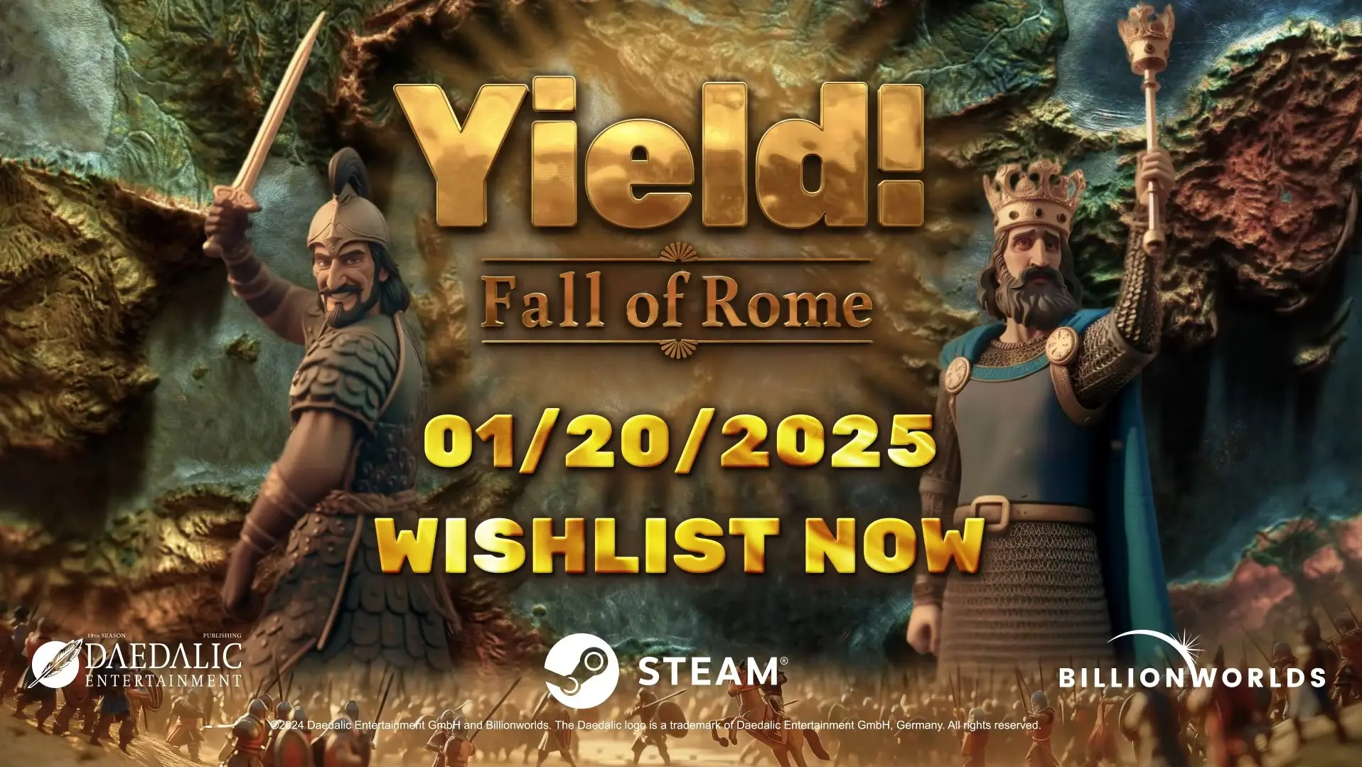 Yield! Fall of Rome: A Fast-Paced 4X Strategy Game Set to Launch in 2025